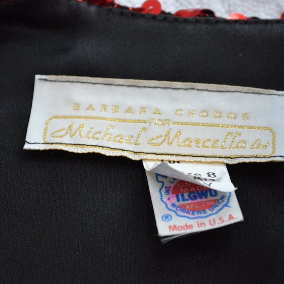 Barbara Chodos for Michael Marcella Sequin Top Vintage 80's Size 8 - Picture 6 of 9
